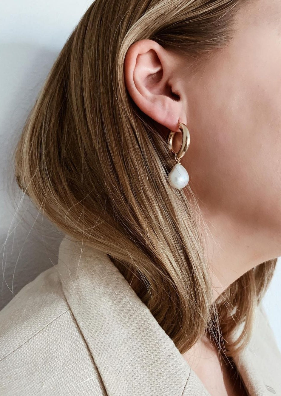 Buy Pearl Hoop Earrings for Women Online in India